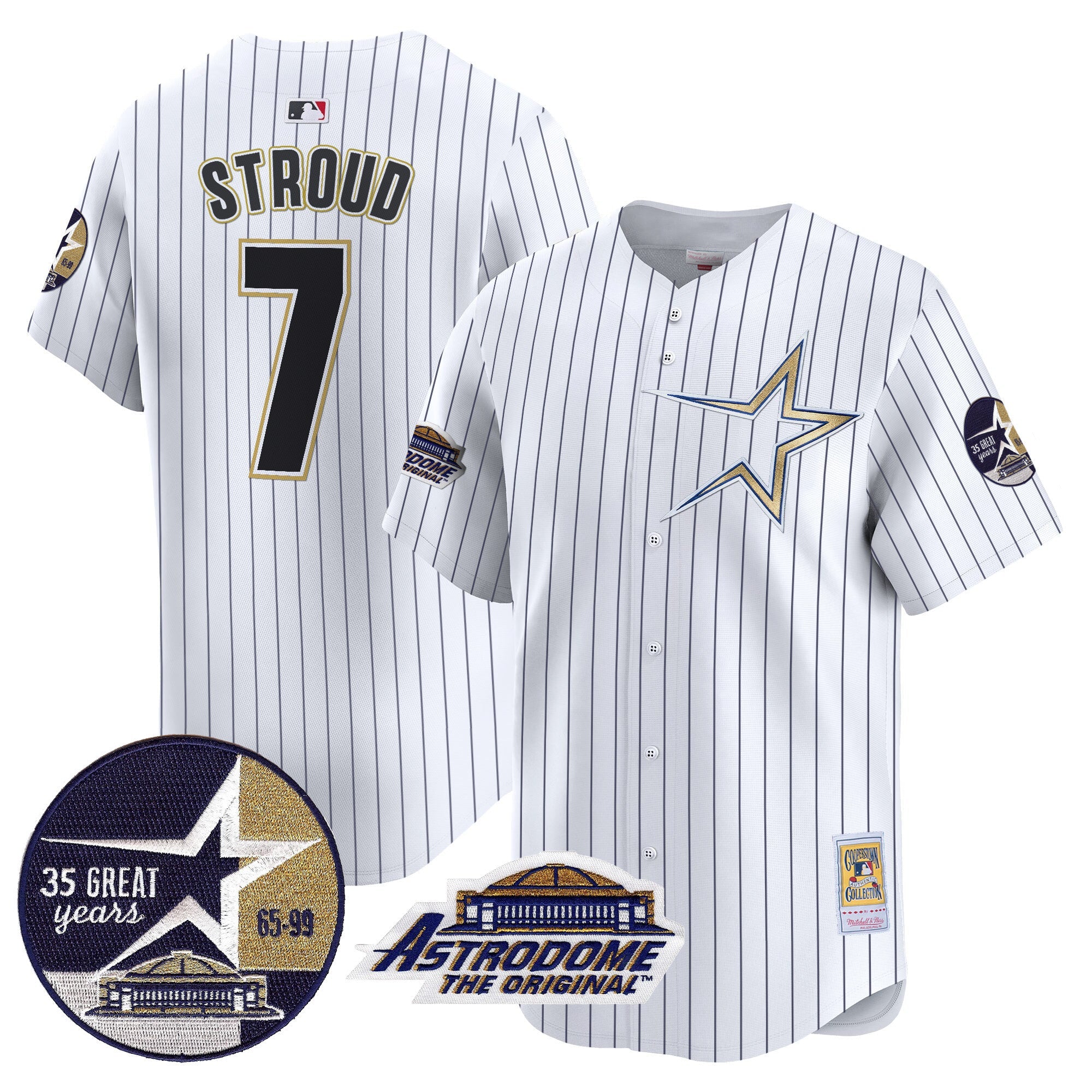Men’s 1999 Throwback 35th & Astrodome Patch Vapor Premier Limited Jersey