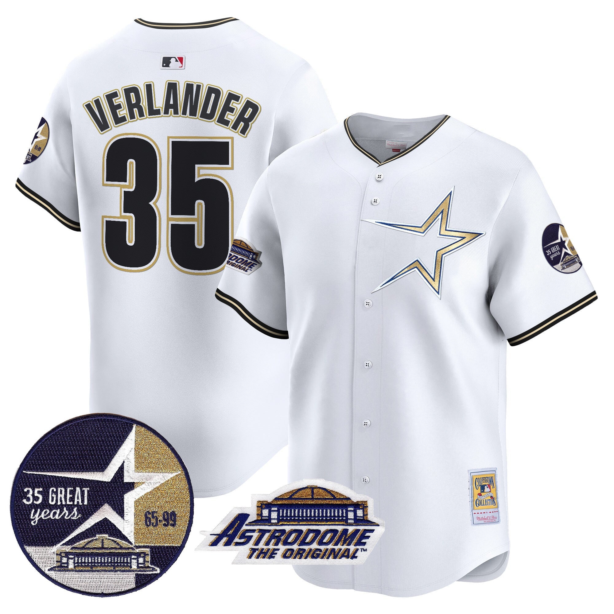 Men’s 1999 Throwback 35th & Astrodome Patch Vapor Premier Limited Jersey