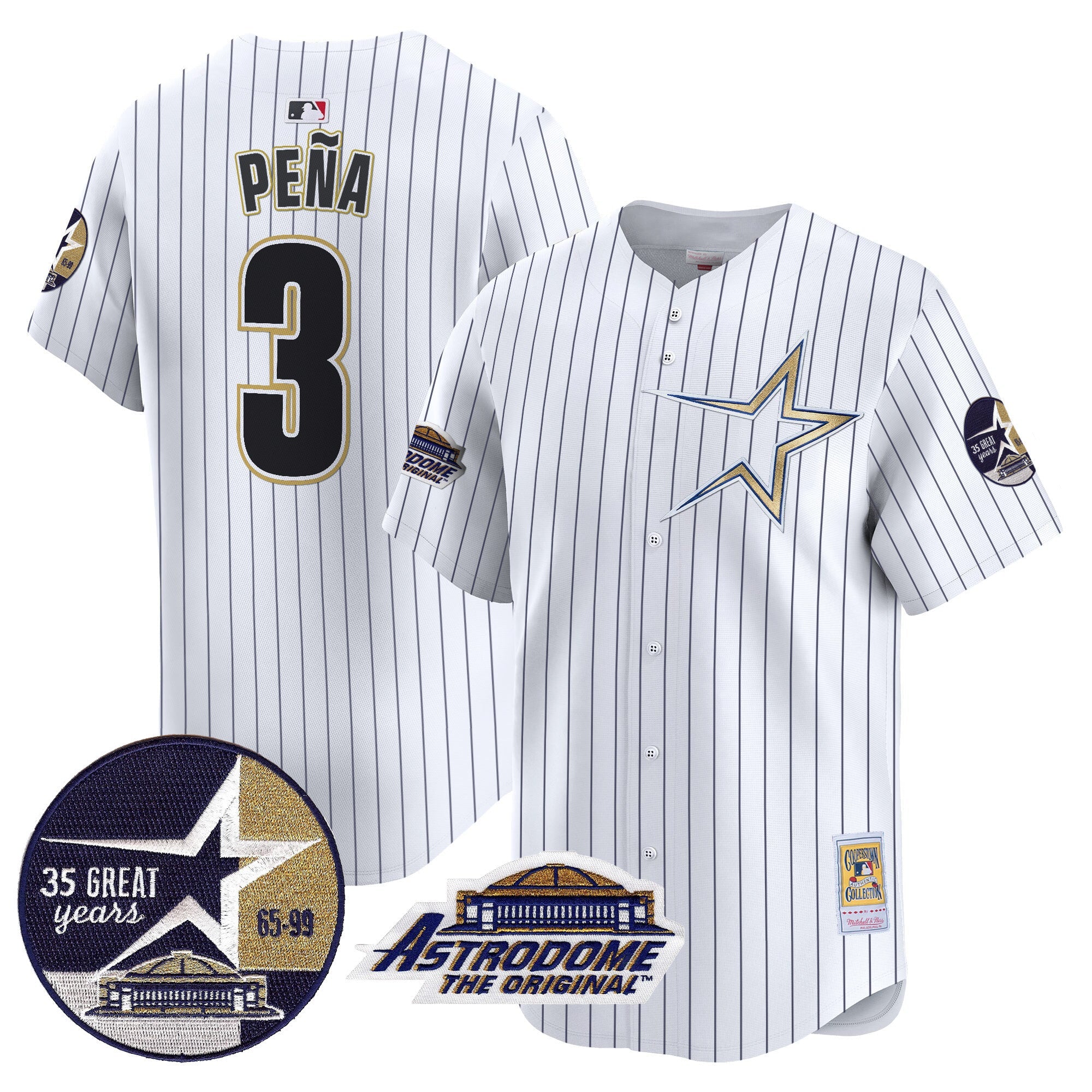 Men’s 1999 Throwback 35th & Astrodome Patch Vapor Premier Limited Jersey
