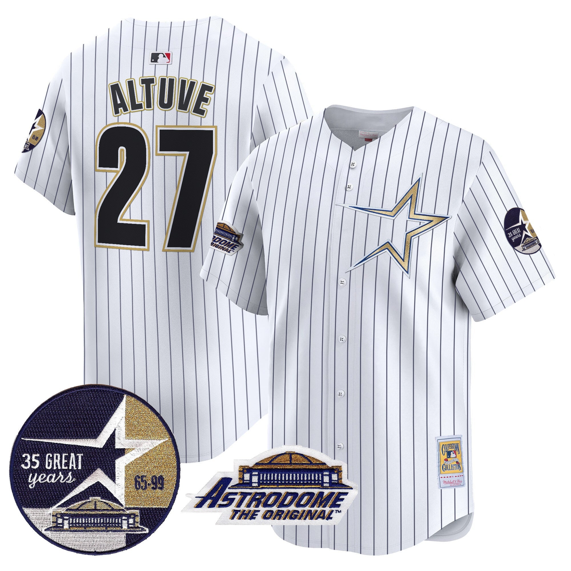 Men’s 1999 Throwback 35th & Astrodome Patch Vapor Premier Limited Jersey