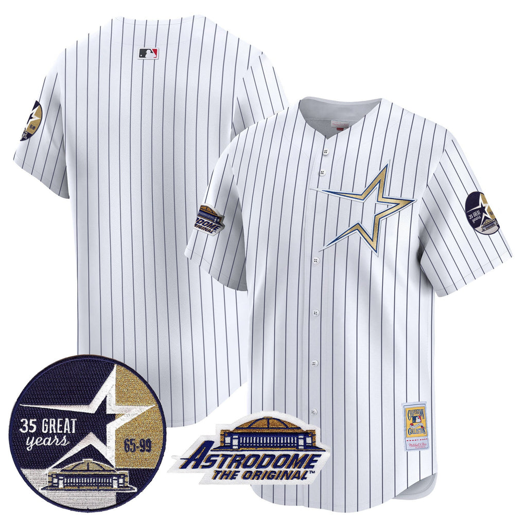 Men’s 1999 Throwback 35th & Astrodome Patch Vapor Premier Limited Jersey