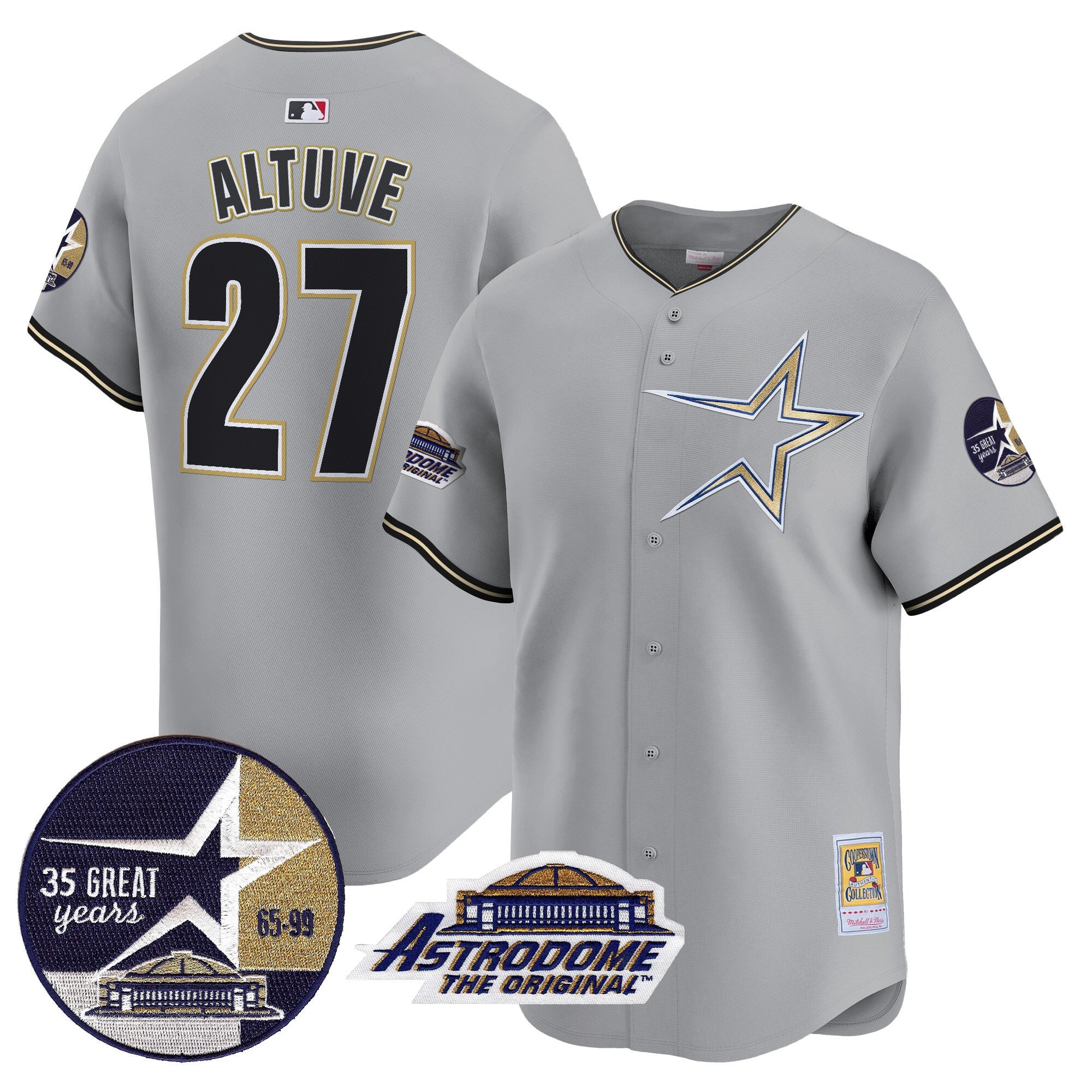 Men’s 1999 Throwback 35th & Astrodome Patch Vapor Premier Limited Jersey