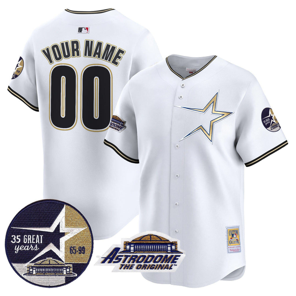 1999 Throwback 35th & Astrodome Patch Vapor Premier Limited Custom Jersey