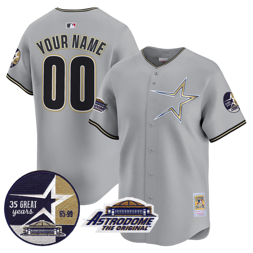 1999 Throwback 35th & Astrodome Patch Vapor Premier Limited Custom Jersey
