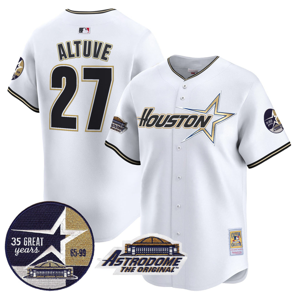 Men’s 1999 Throwback 35th & Astrodome Patch Vapor Premier Limited Jersey V2