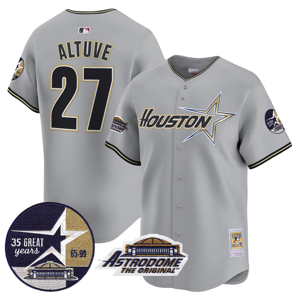Men’s 1999 Throwback 35th & Astrodome Patch Vapor Premier Limited Jersey V2