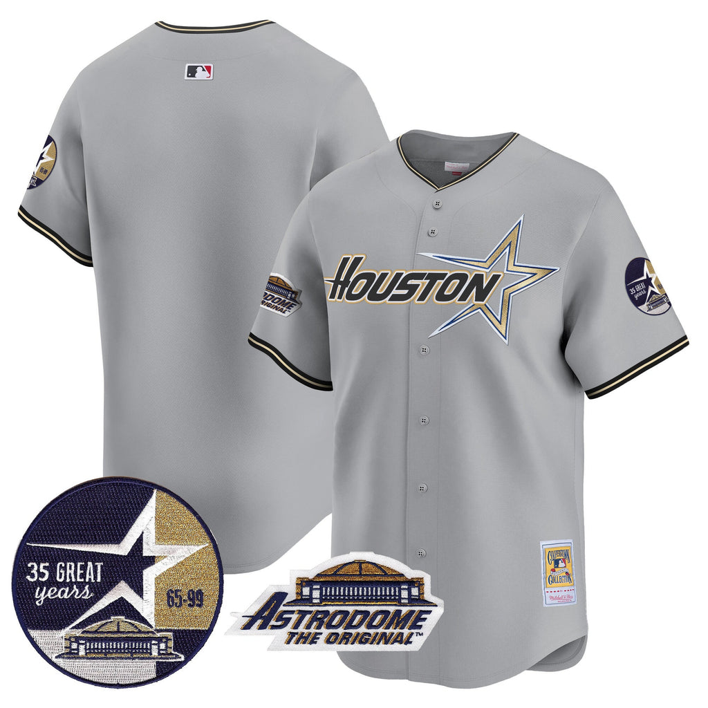 Men’s 1999 Throwback 35th & Astrodome Patch Vapor Premier Limited Jersey V2