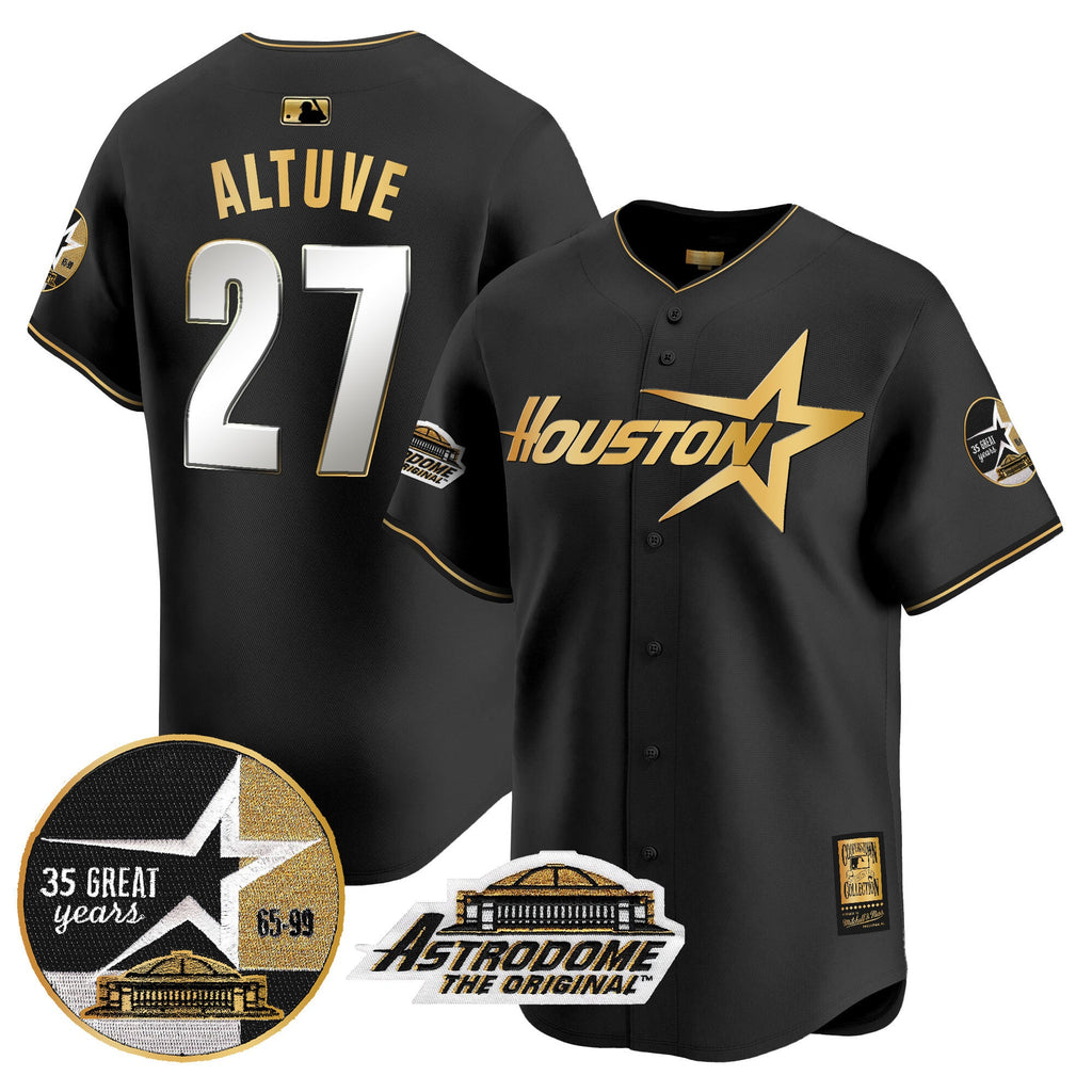 Men’s 1999 Throwback 35th & Astrodome Patch Vapor Premier Limited Jersey V2