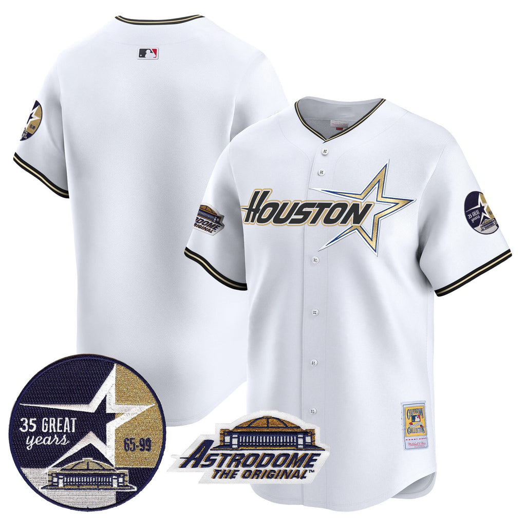 Men’s 1999 Throwback 35th & Astrodome Patch Vapor Premier Limited Jersey V2