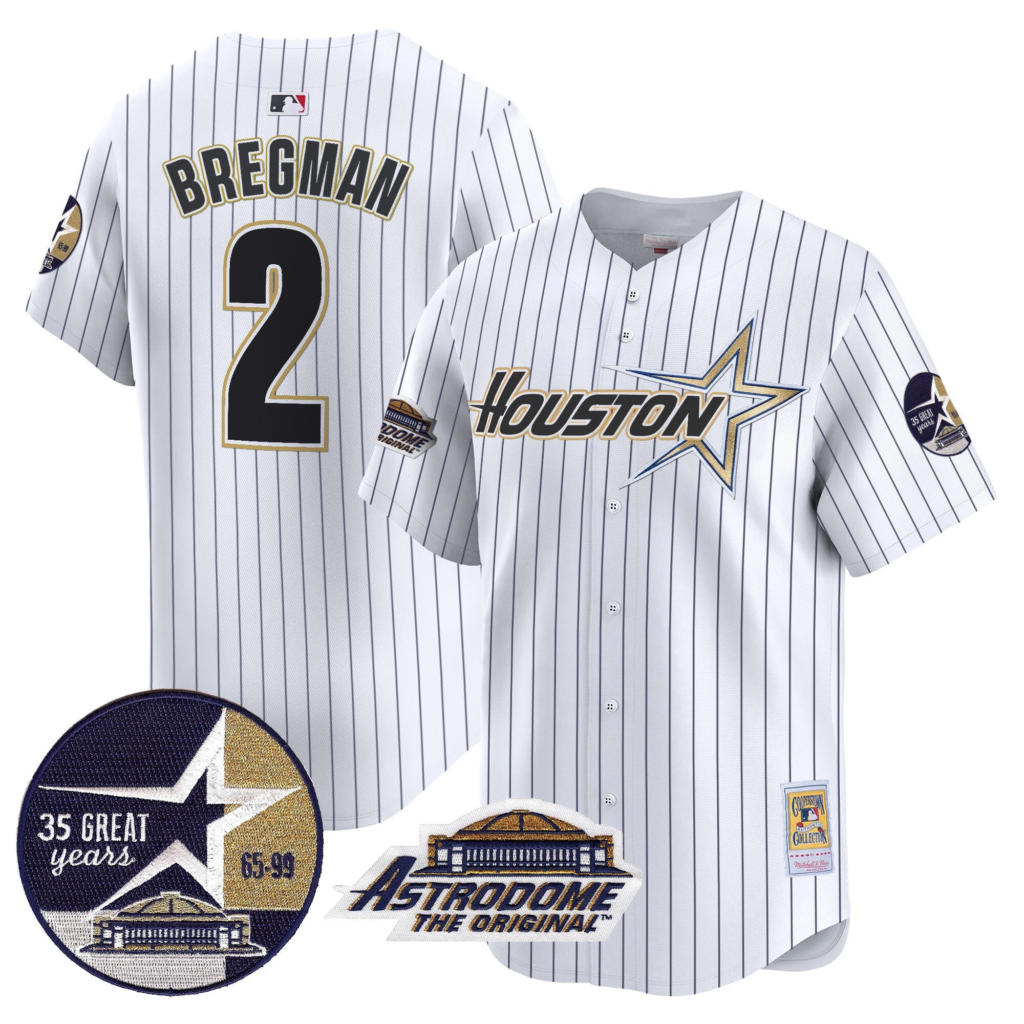 Men’s 1999 Throwback 35th & Astrodome Patch Vapor Premier Limited Jersey V2