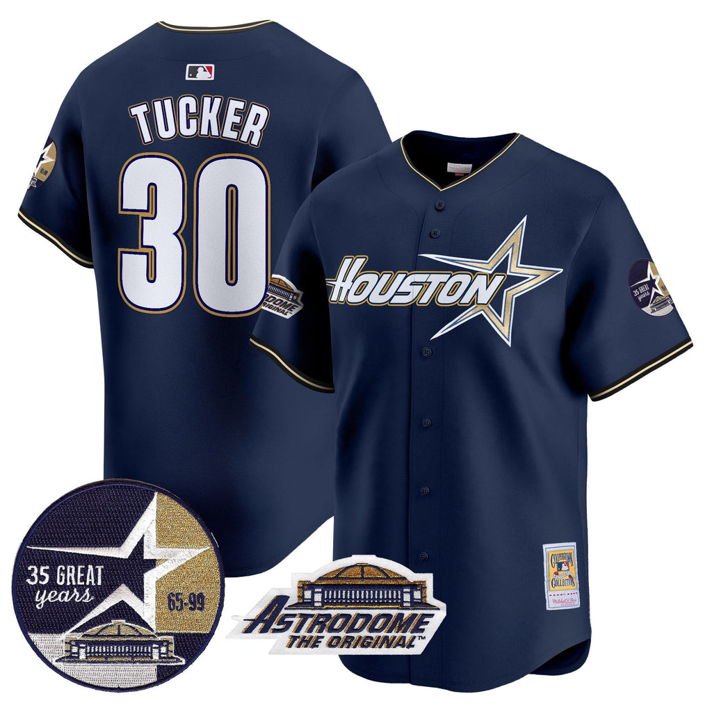 Men’s 1999 Throwback 35th & Astrodome Patch Vapor Premier Limited Jersey V2