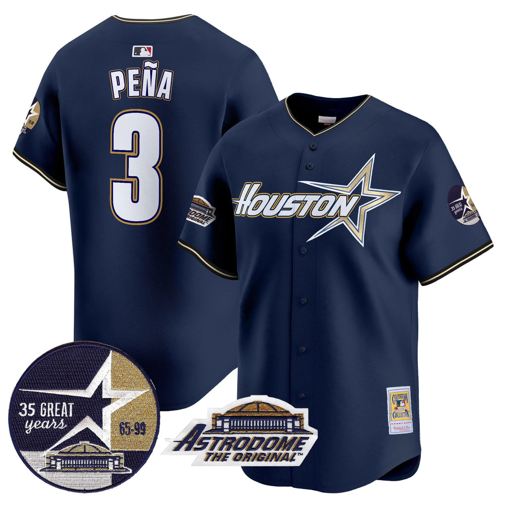 Men’s 1999 Throwback 35th & Astrodome Patch Vapor Premier Limited Jersey V2