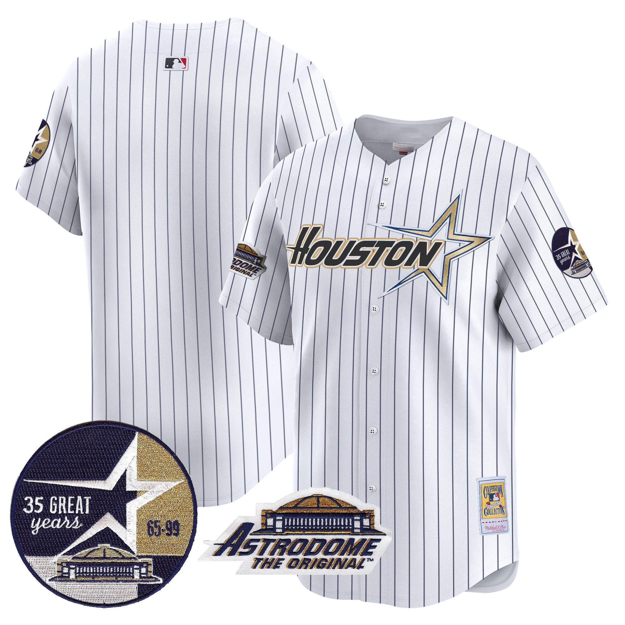 Men’s 1999 Throwback 35th & Astrodome Patch Vapor Premier Limited Jersey V2