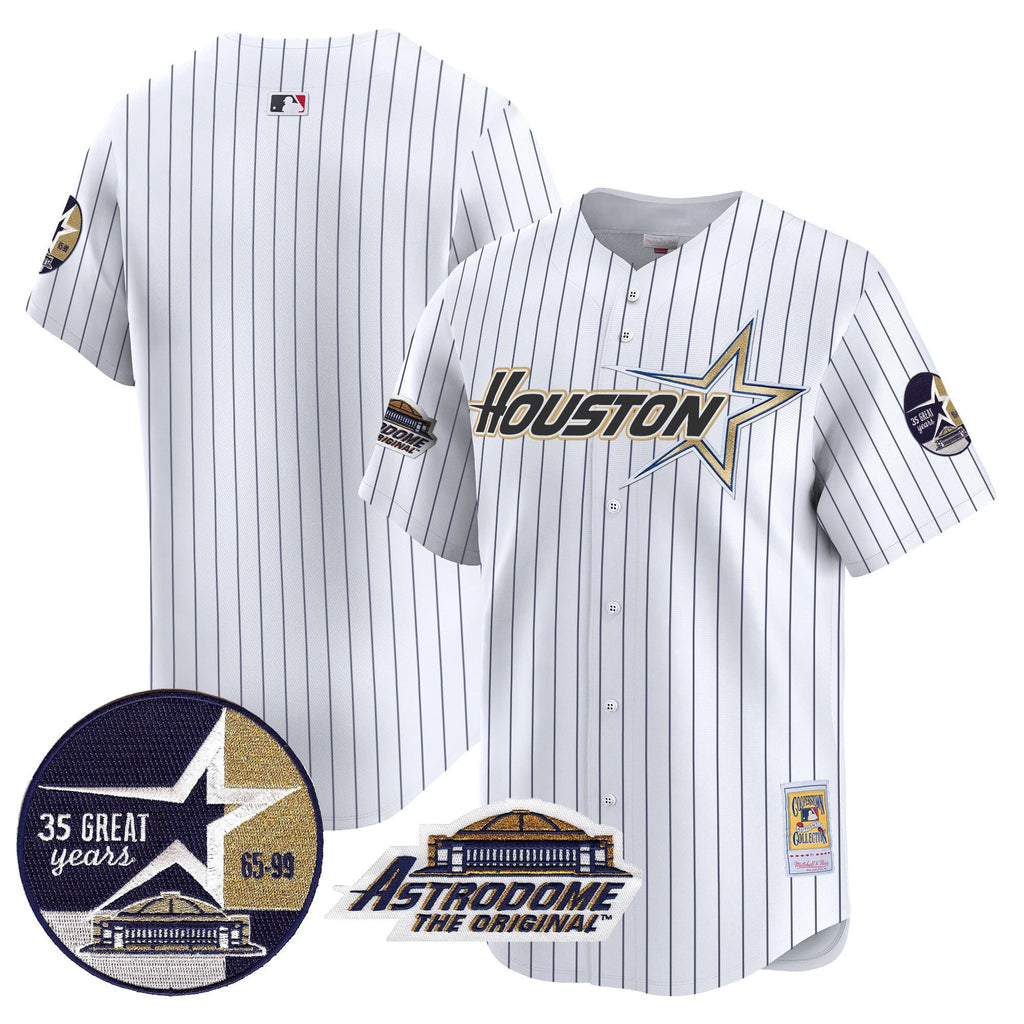 Men’s 1999 Throwback 35th & Astrodome Patch Vapor Premier Limited Jersey V2