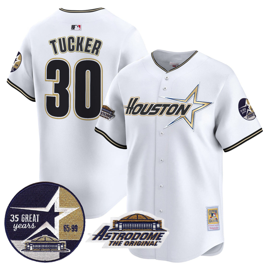 Men’s 1999 Throwback 35th & Astrodome Patch Vapor Premier Limited Jersey V2