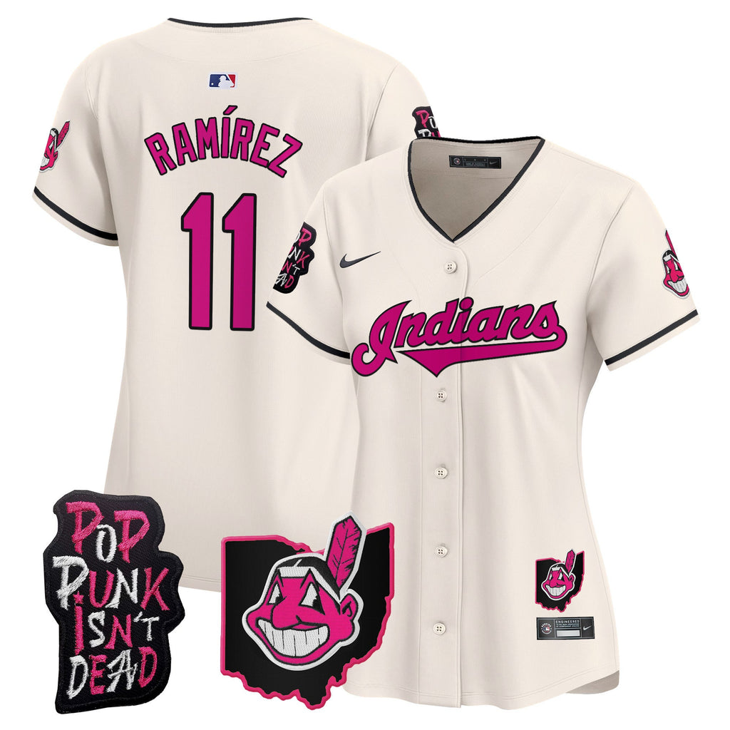Women’s Cleveland Indians MGK Patch Vapor Premier Limited Jersey