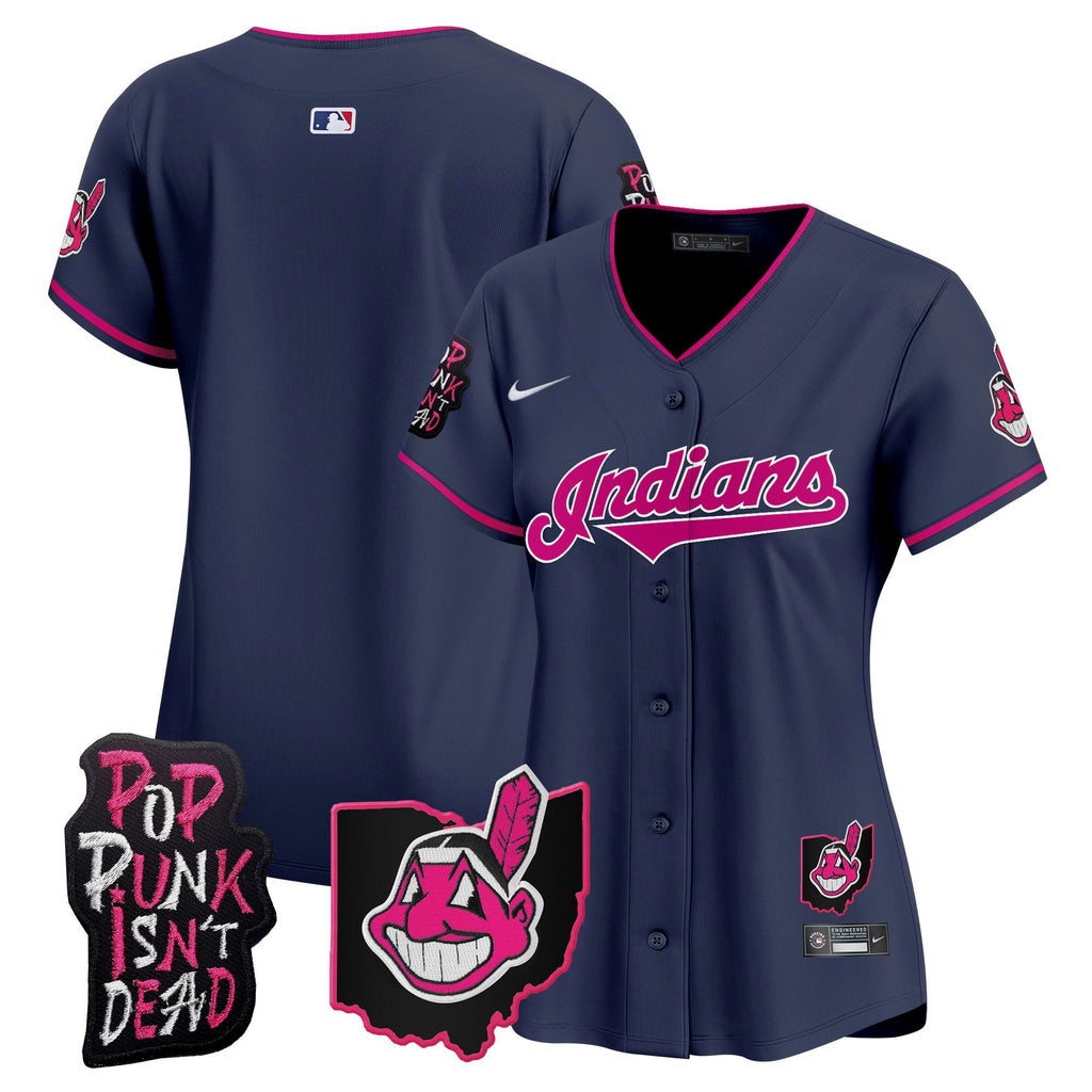 Women’s Cleveland Indians MGK Patch Vapor Premier Limited Jersey