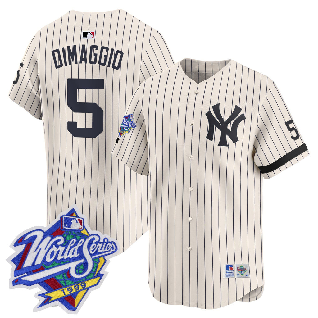 Men’s 1999 Throwback Joe DiMaggio Patch Vapor Premier Limited Jersey