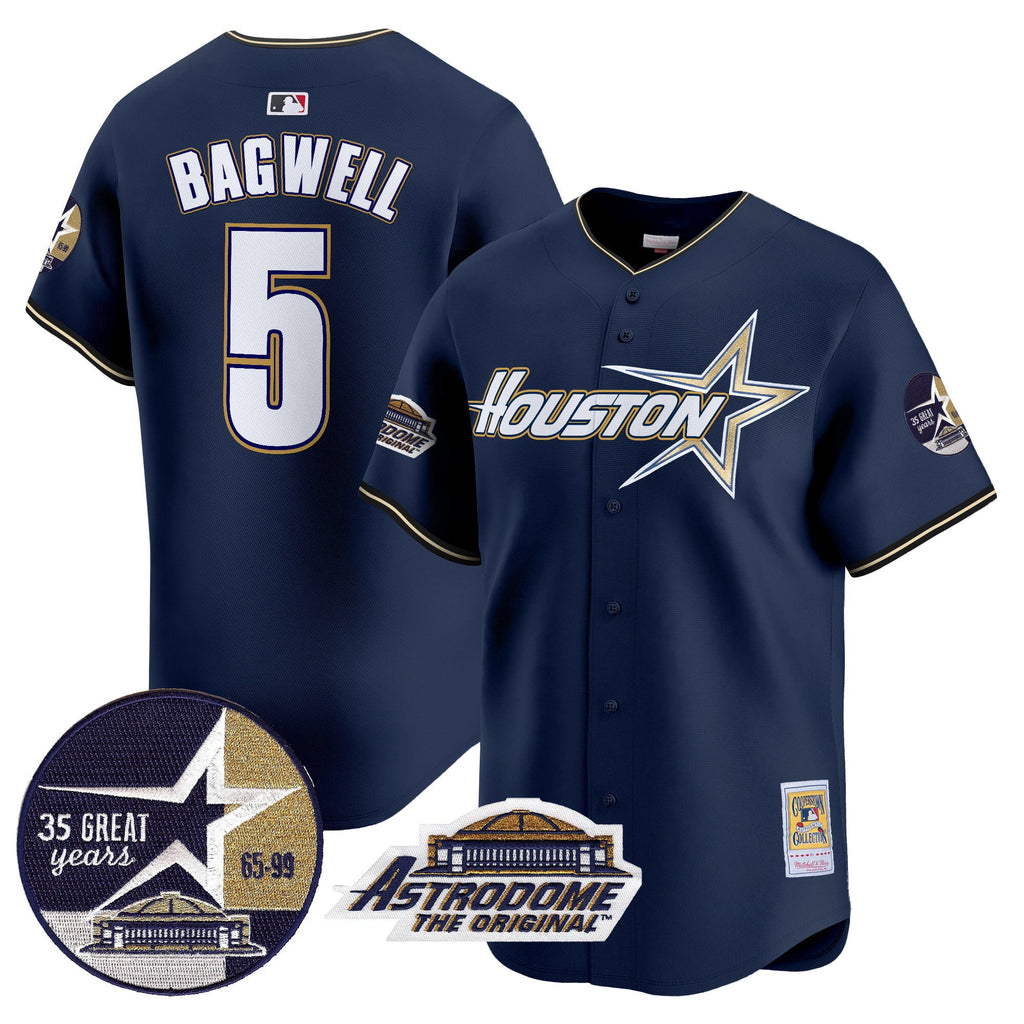 Men’s 1999 Throwback 35th & Astrodome Patch Vapor Premier Limited Jersey V2