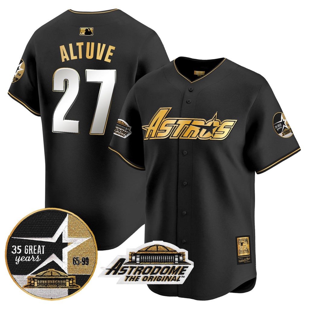 Men’s 1999 Throwback 35th & Astrodome Patch Vapor Premier Limited Jersey V3