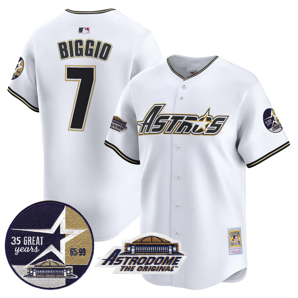 Men’s 1999 Throwback 35th & Astrodome Patch Vapor Premier Limited Jersey V3