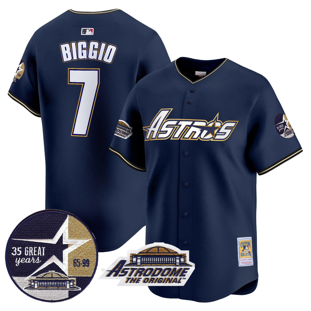 Men’s 1999 Throwback 35th & Astrodome Patch Vapor Premier Limited Jersey V3