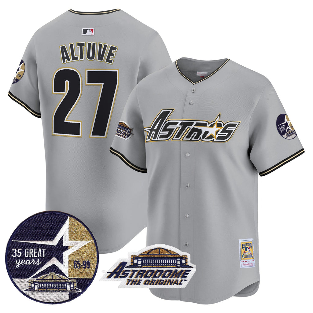 Men’s 1999 Throwback 35th & Astrodome Patch Vapor Premier Limited Jersey V3