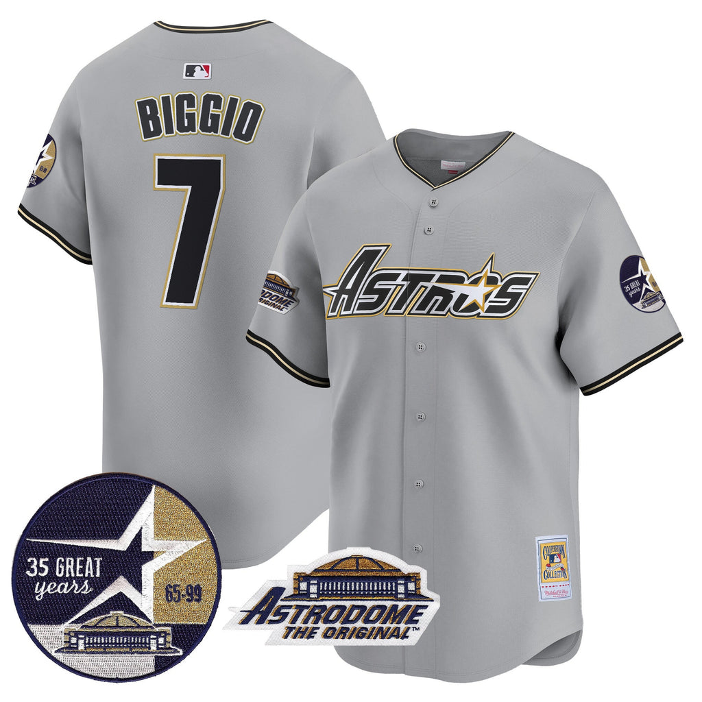 Men’s 1999 Throwback 35th & Astrodome Patch Vapor Premier Limited Jersey V3