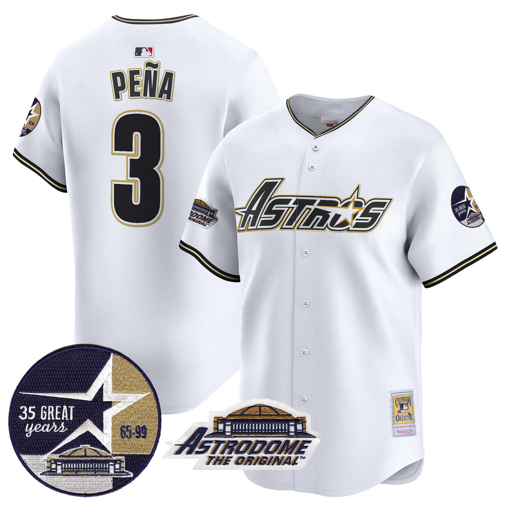 Men’s 1999 Throwback 35th & Astrodome Patch Vapor Premier Limited Jersey V3