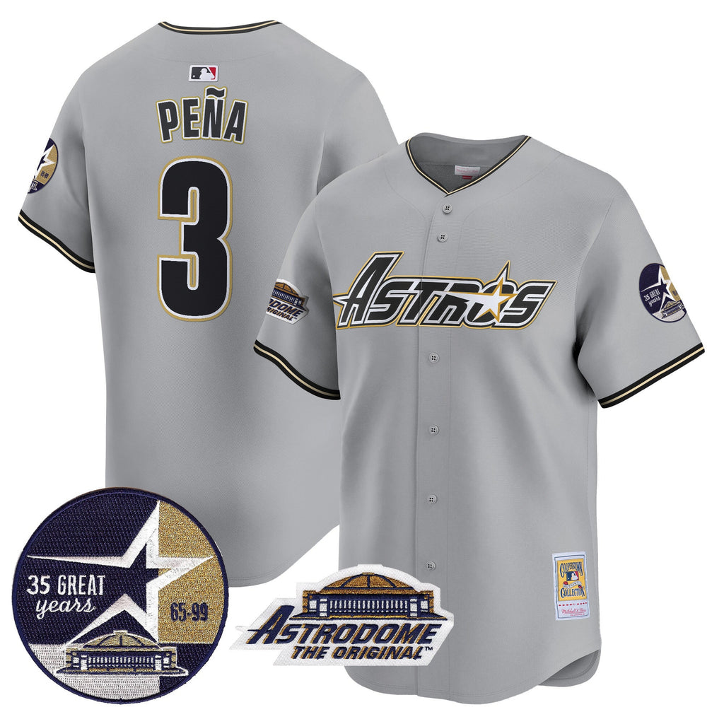 Men’s 1999 Throwback 35th & Astrodome Patch Vapor Premier Limited Jersey V3