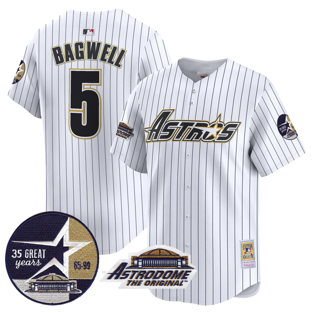 Men’s 1999 Throwback 35th & Astrodome Patch Vapor Premier Limited Jersey V3