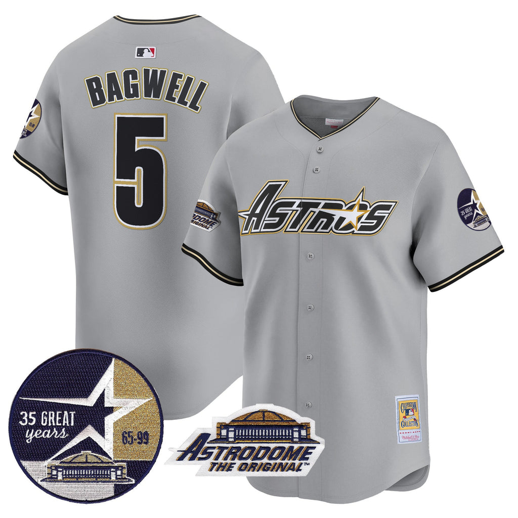 Men’s 1999 Throwback 35th & Astrodome Patch Vapor Premier Limited Jersey V3