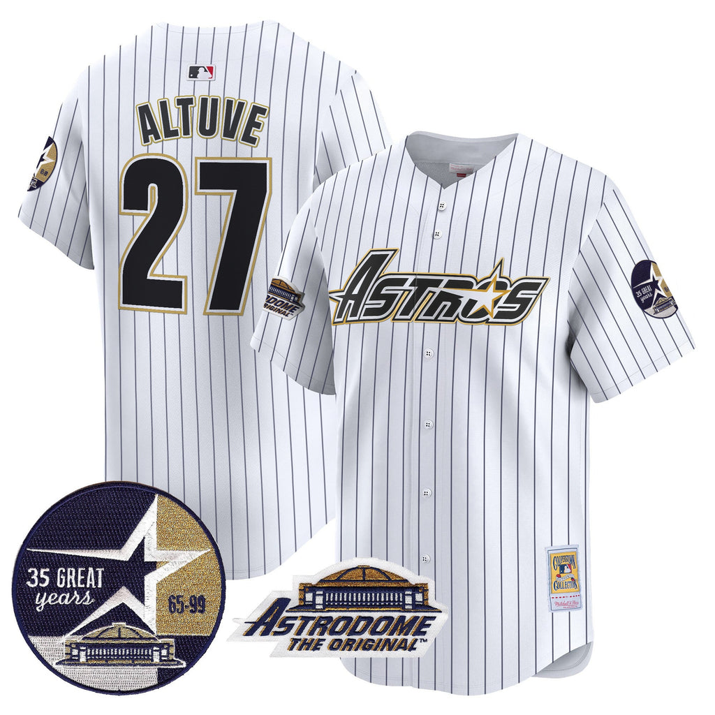 Men’s 1999 Throwback 35th & Astrodome Patch Vapor Premier Limited Jersey V3
