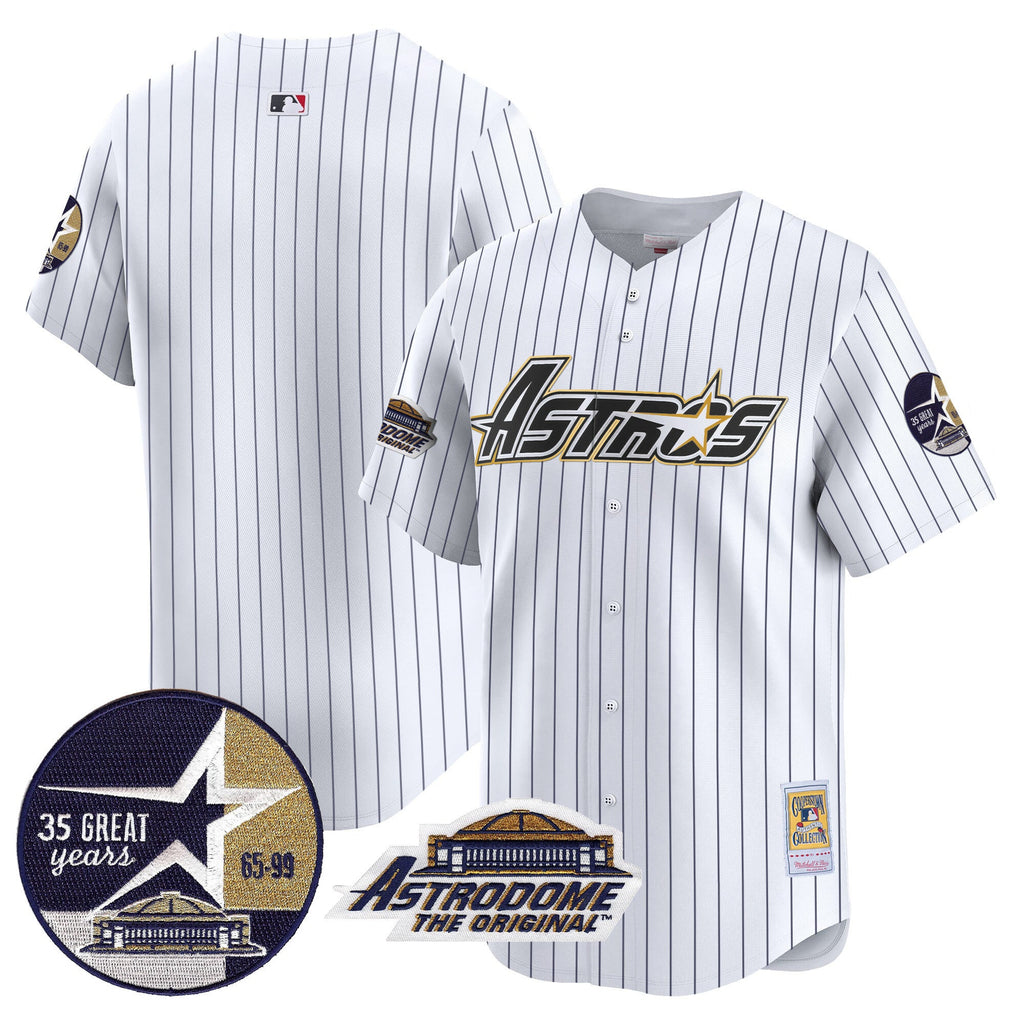 Men’s 1999 Throwback 35th & Astrodome Patch Vapor Premier Limited Jersey V3