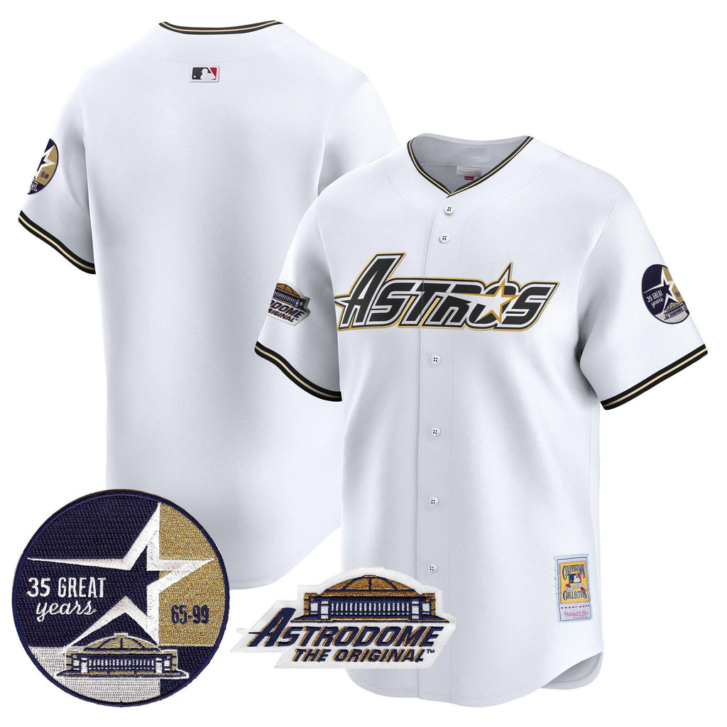 Men’s 1999 Throwback 35th & Astrodome Patch Vapor Premier Limited Jersey V3