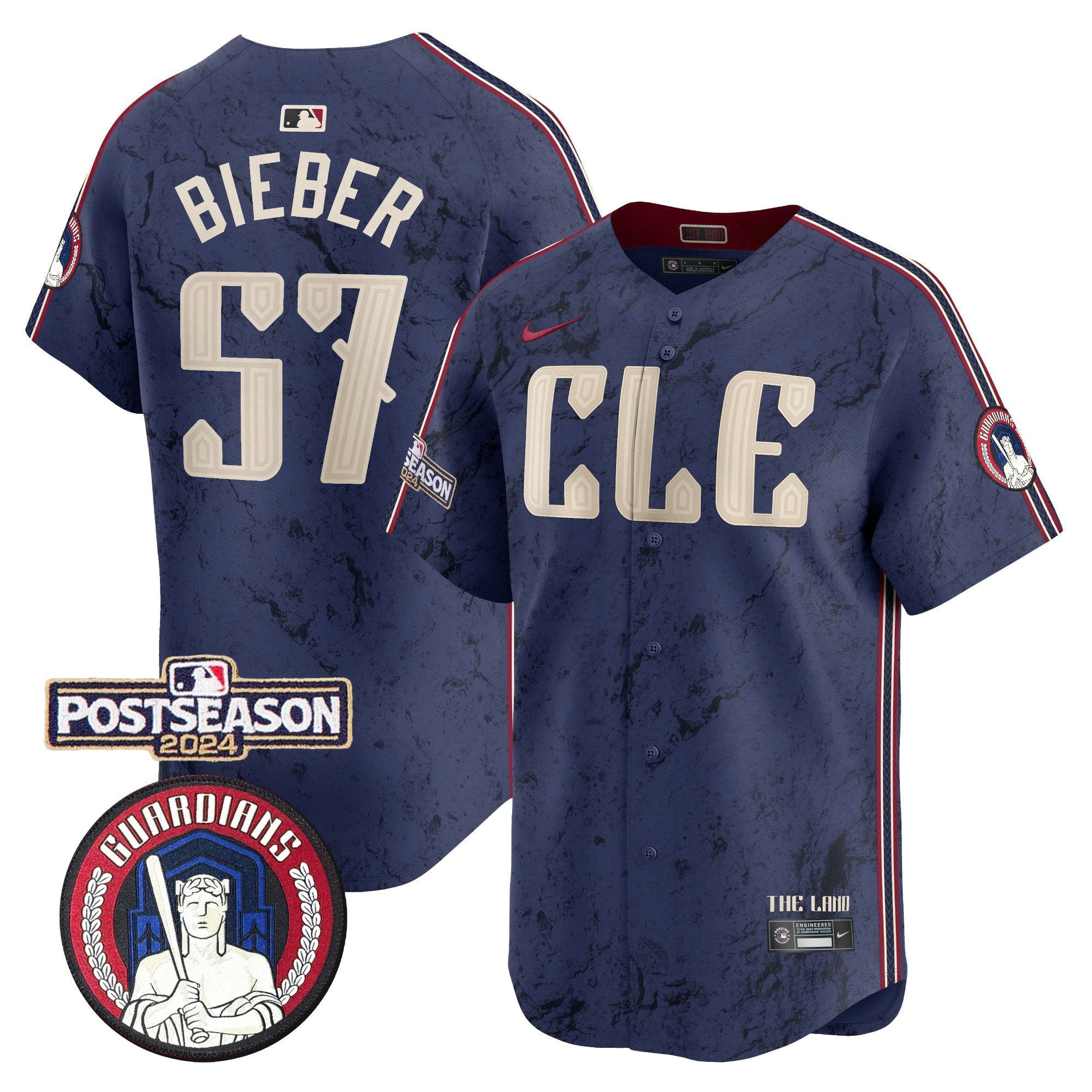 Men’s Cleveland 2024 Postseason Patch City Connect Vapor Premier Limited Jersey
