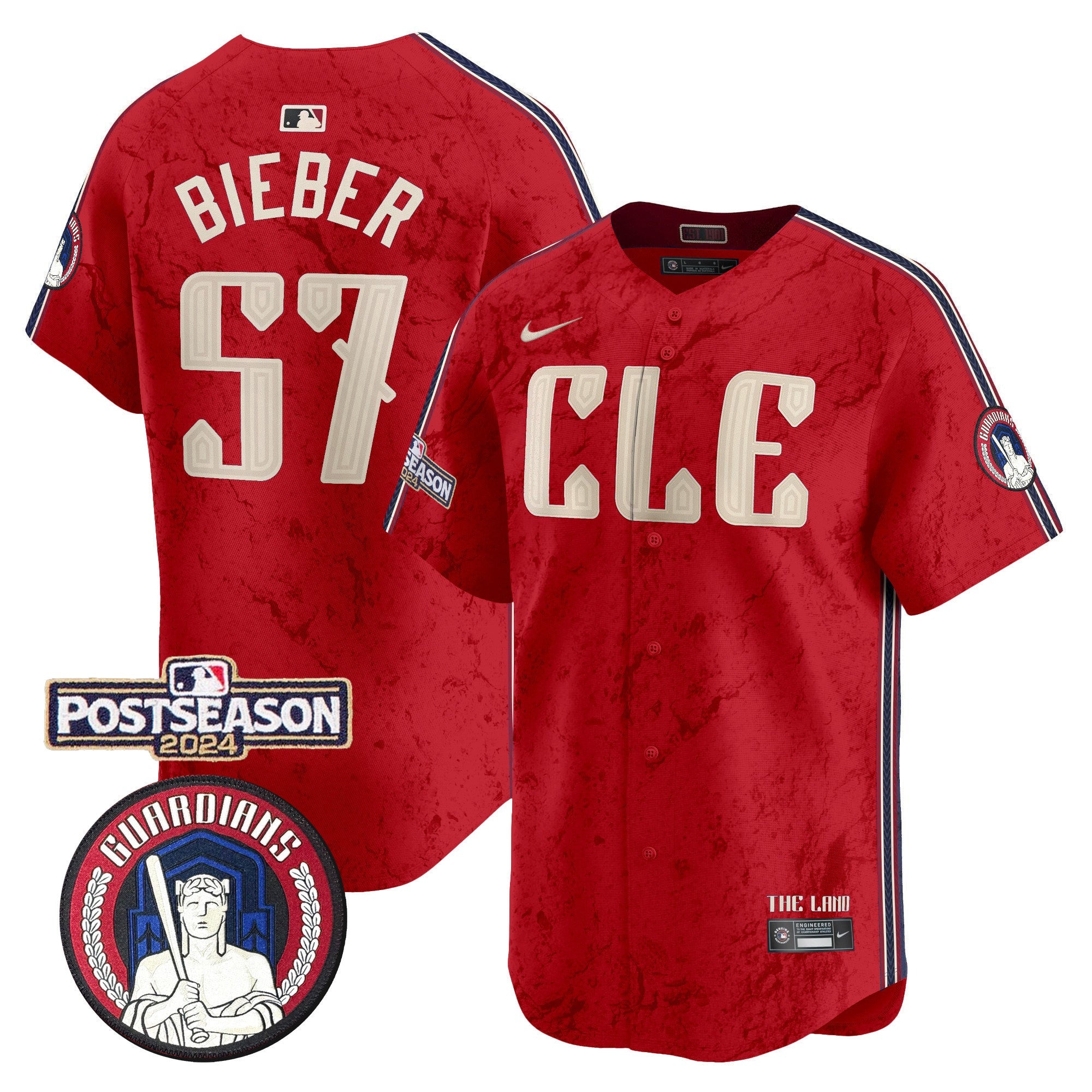 Men’s Cleveland 2024 Postseason Patch City Connect Vapor Premier Limited Jersey
