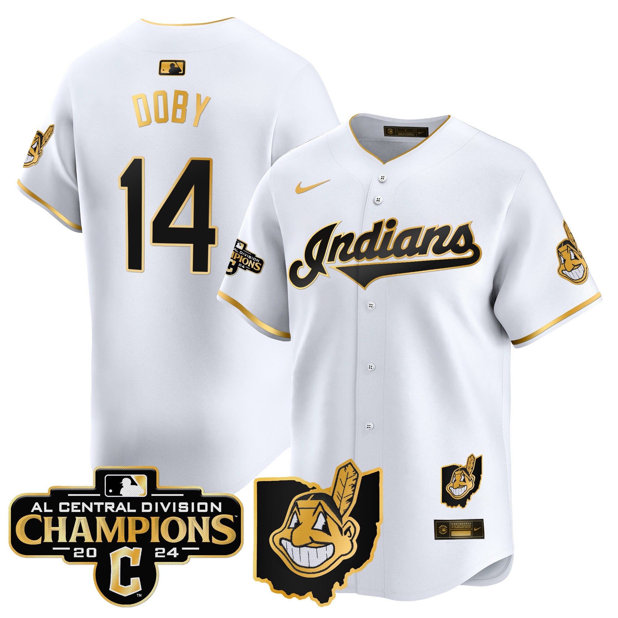 Men’s Cleveland Indians 2024 AL Central Division Champions Vapor Premier Limited Jersey