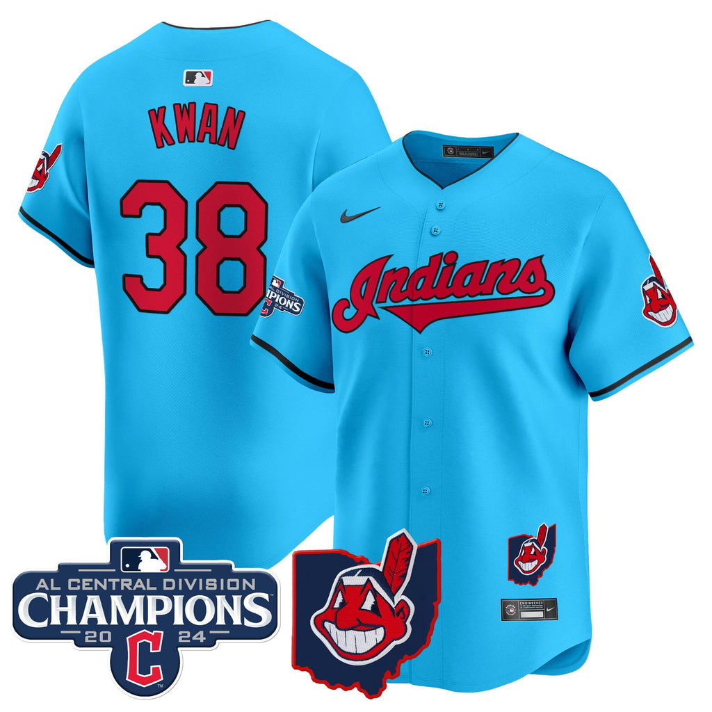Men’s Cleveland Indians 2024 AL Central Division Champions Vapor Premier Limited Jersey
