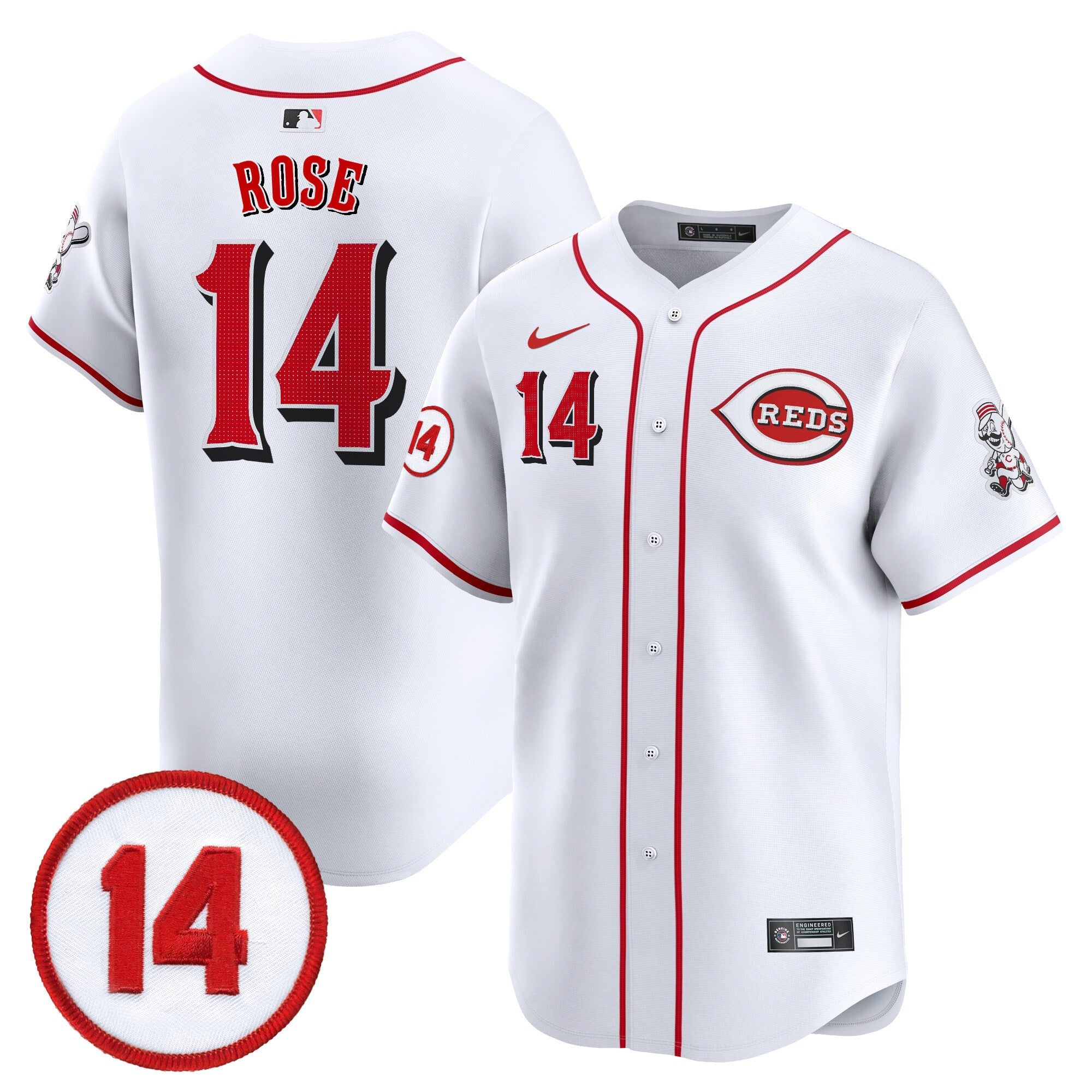 Men’s Cincinnati Pete Rose Patch Vapor Premier Limited Jersey