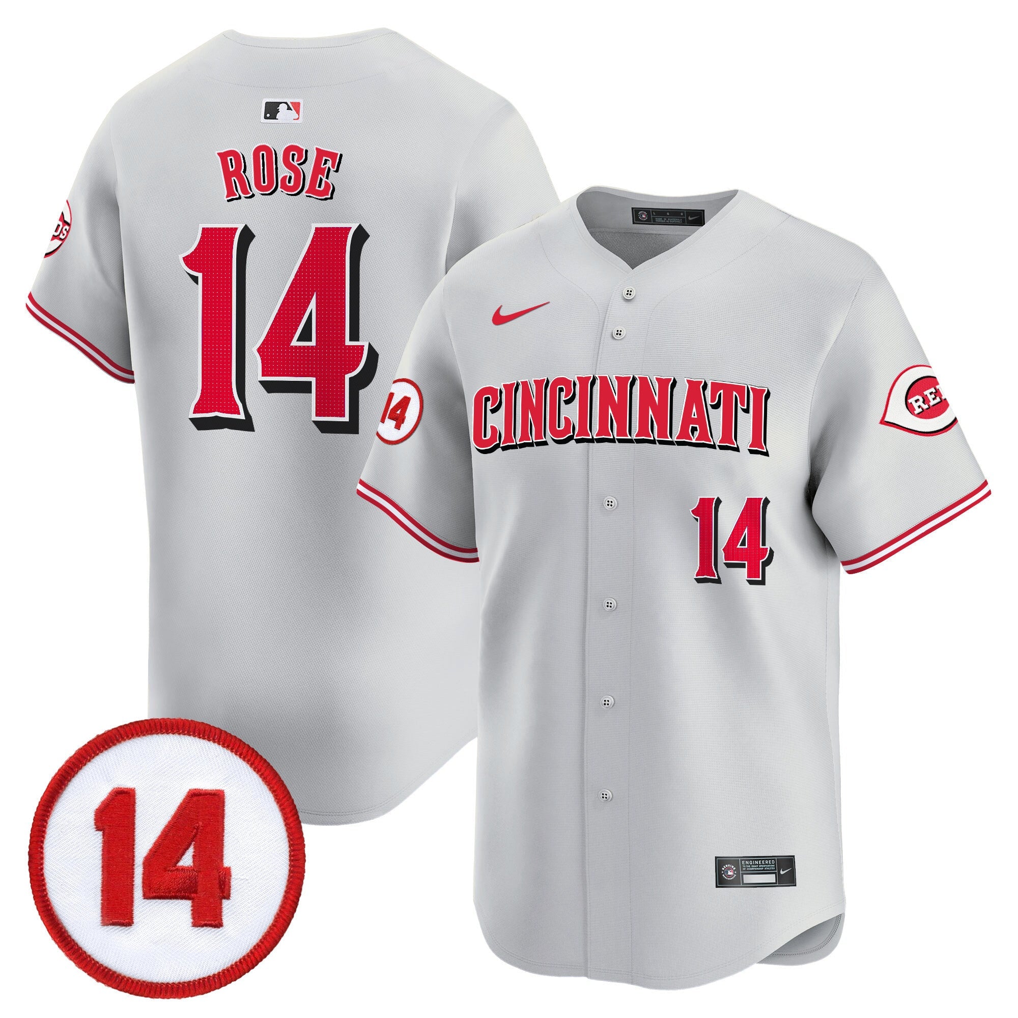 Men’s Cincinnati Pete Rose Patch Vapor Premier Limited Jersey