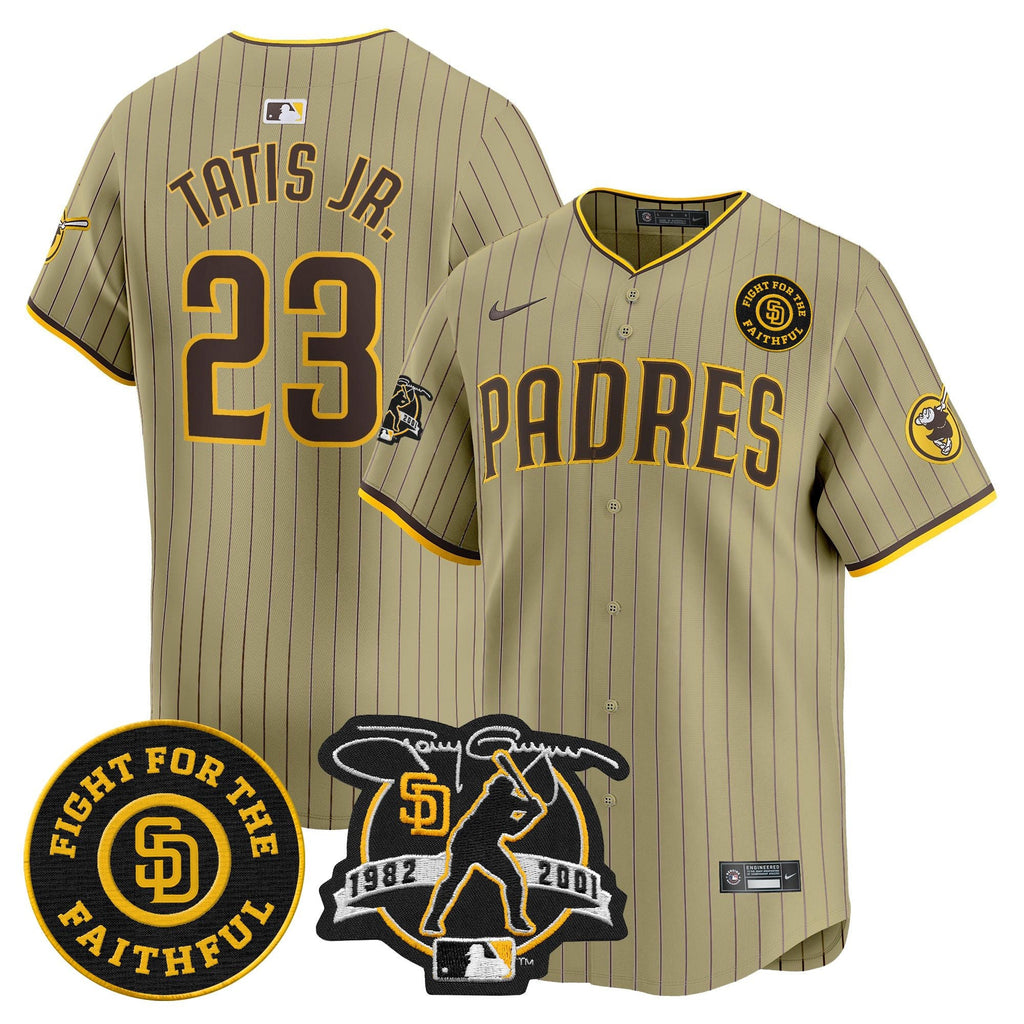 Men’s Tony Gwynn & Faithful Patch Vapor Premier Limited Jersey