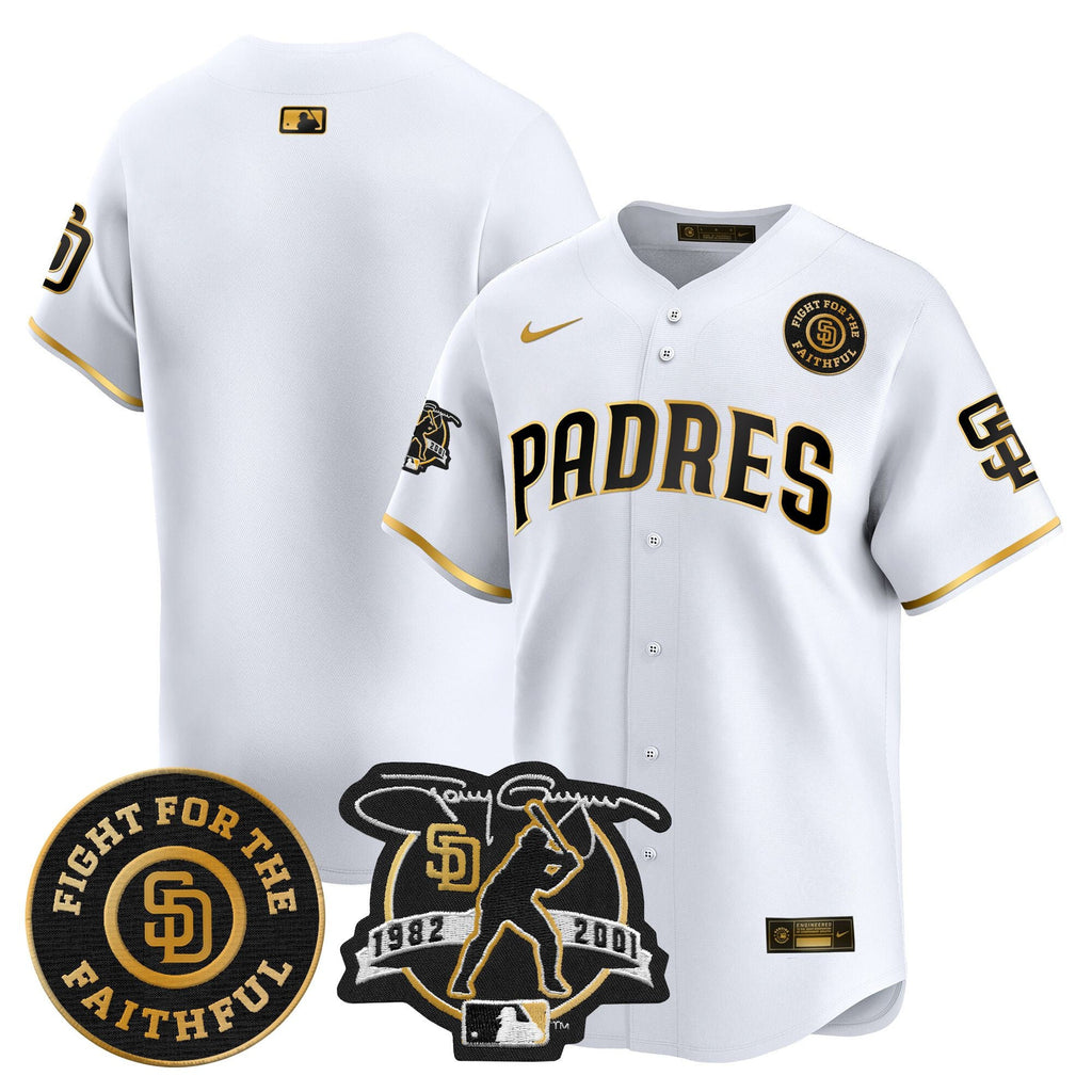 Men’s Tony Gwynn & Faithful Patch Vapor Premier Limited Jersey