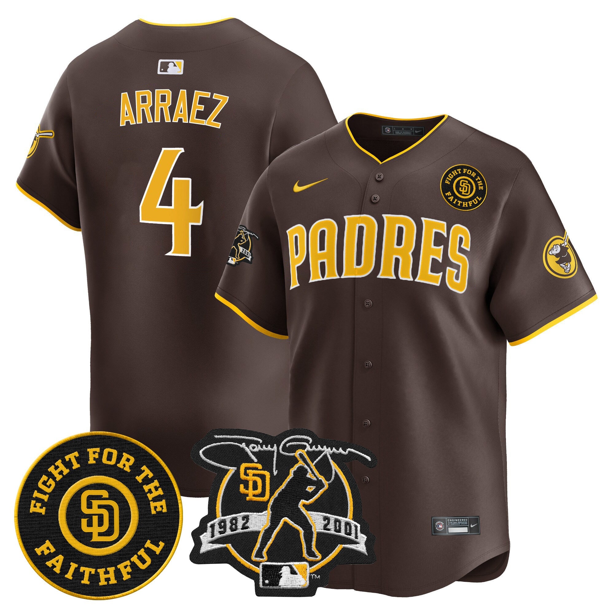 Men’s Tony Gwynn & Faithful Patch Vapor Premier Limited Jersey