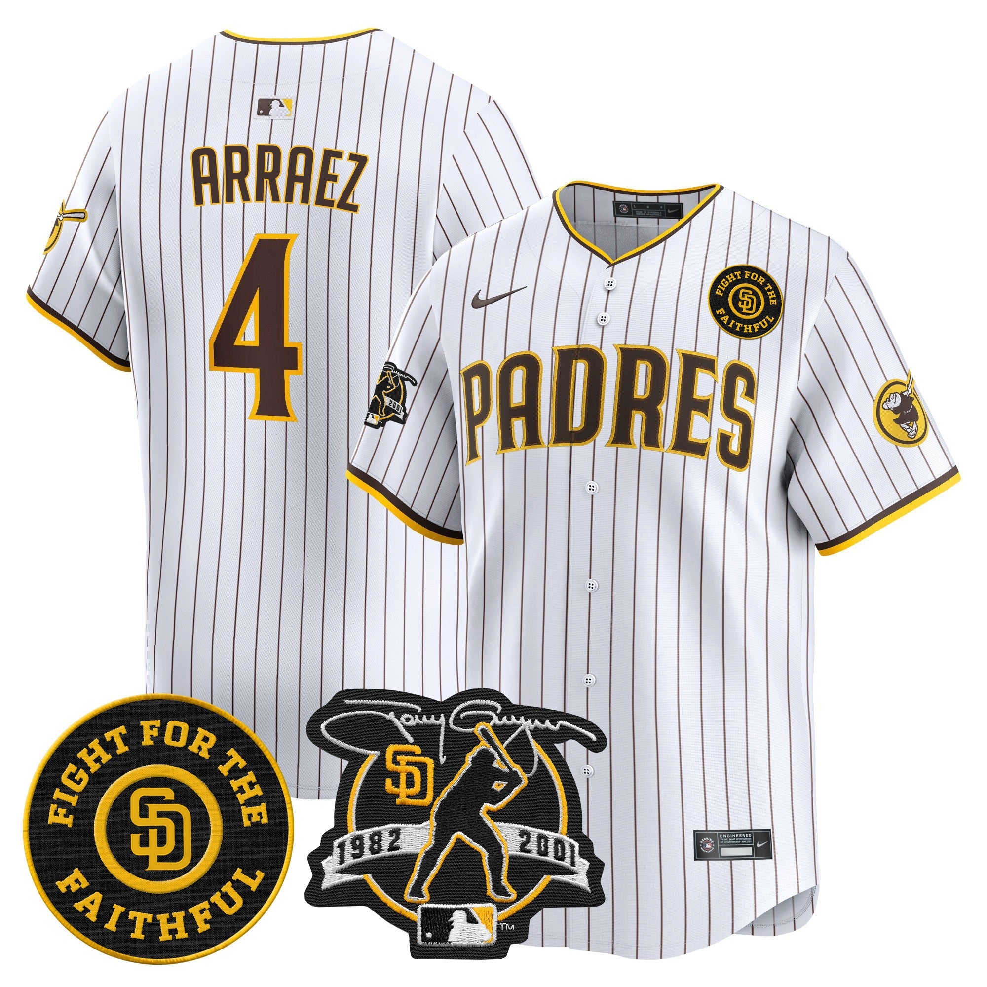 Men’s Tony Gwynn & Faithful Patch Vapor Premier Limited Jersey