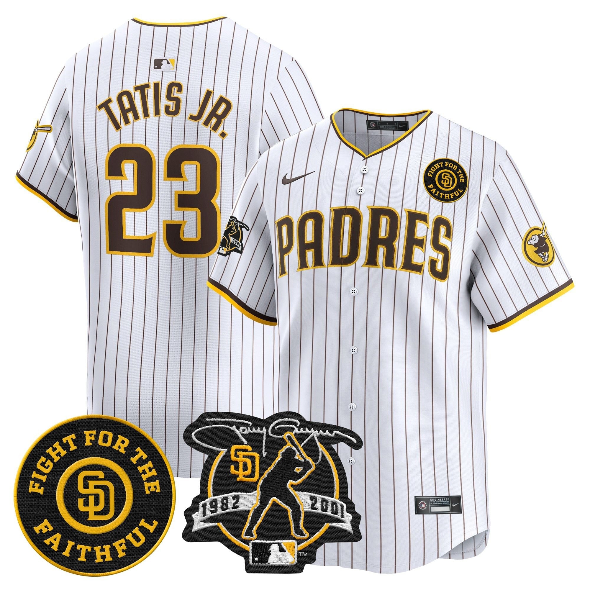 Men’s Tony Gwynn & Faithful Patch Vapor Premier Limited Jersey