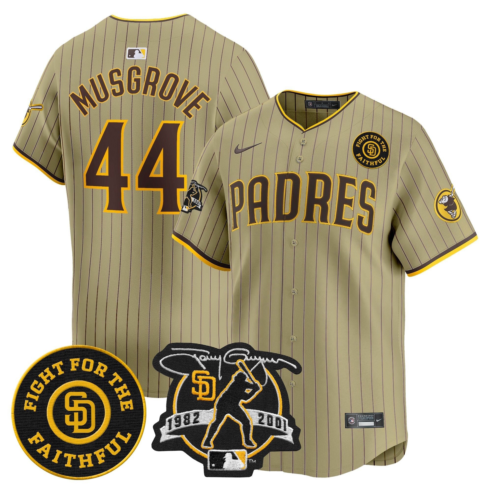 Men’s Tony Gwynn & Faithful Patch Vapor Premier Limited Jersey