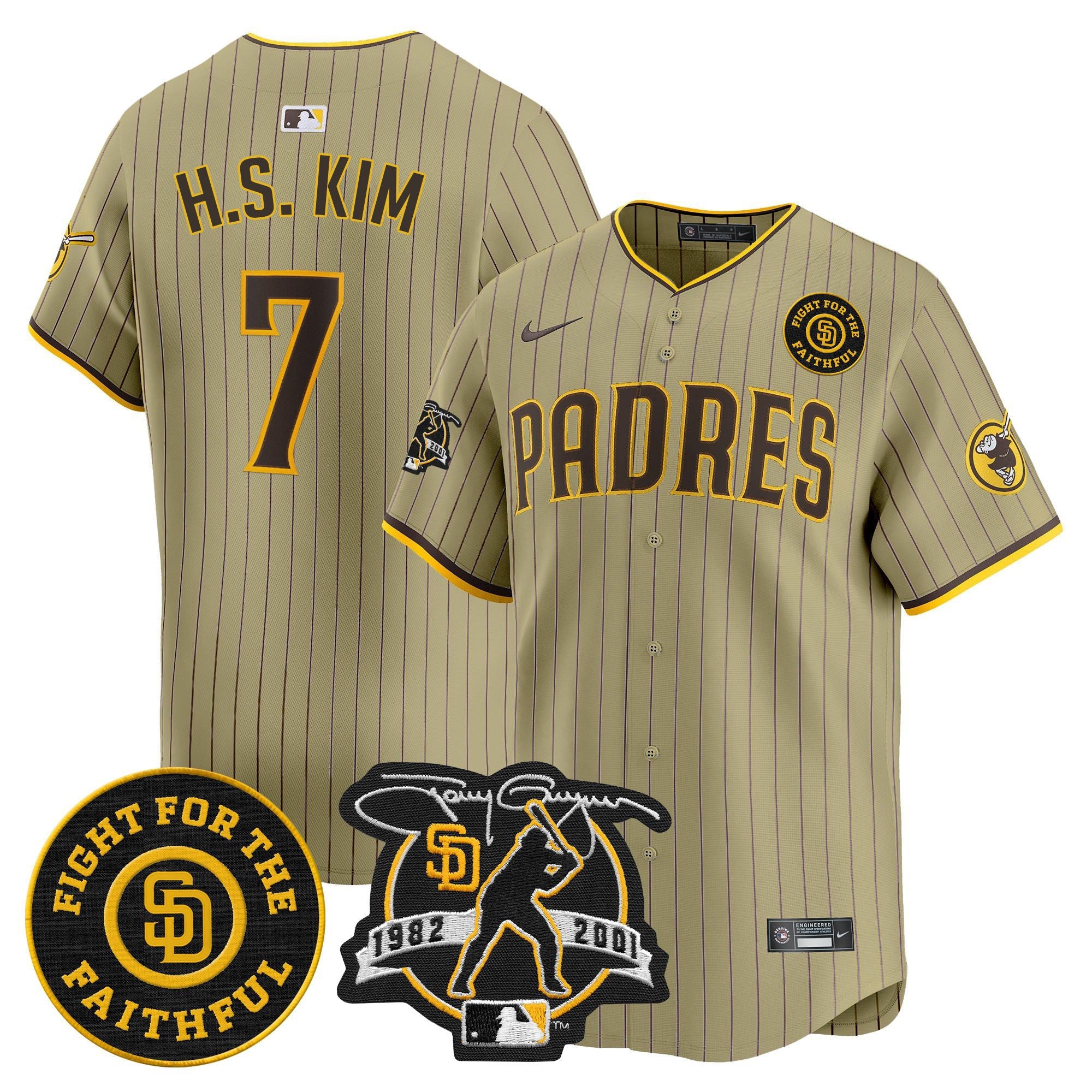 Men’s Tony Gwynn & Faithful Patch Vapor Premier Limited Jersey