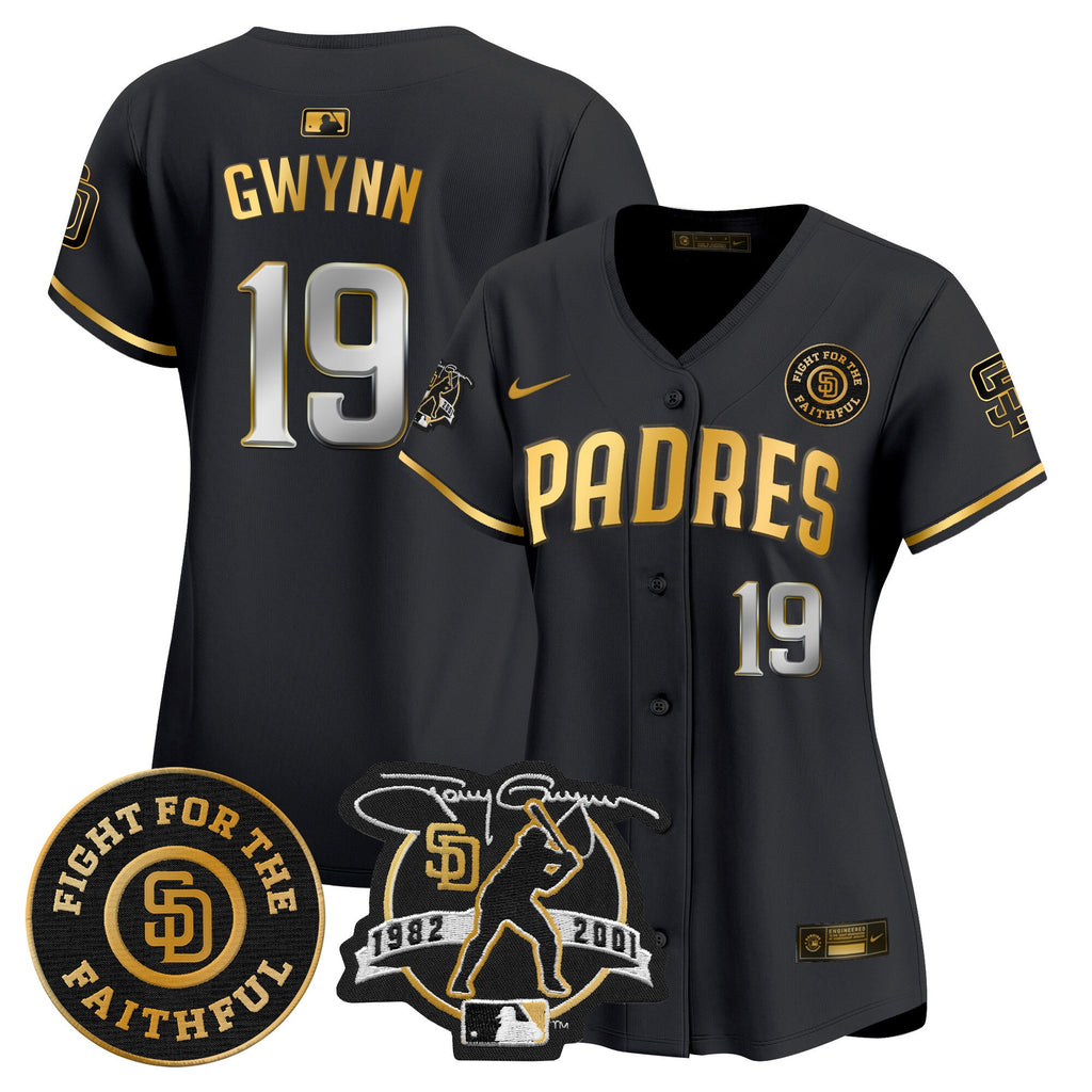 Women’s Tony Gwynn & Faithful Patch Vapor Premier Limited Jersey