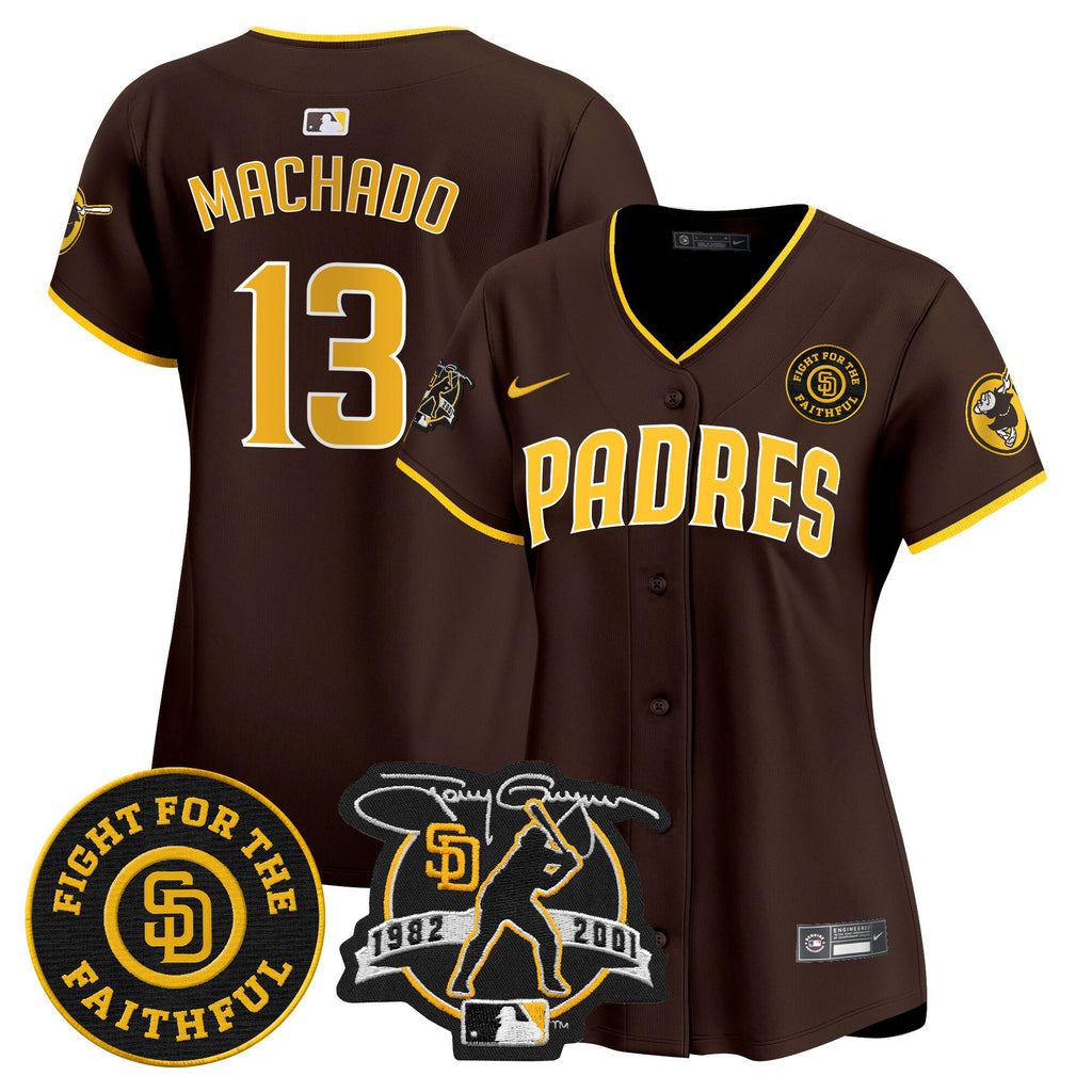 Women’s Tony Gwynn & Faithful Patch Vapor Premier Limited Jersey